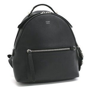 FENDI Faye Backpack Black Leather Beads